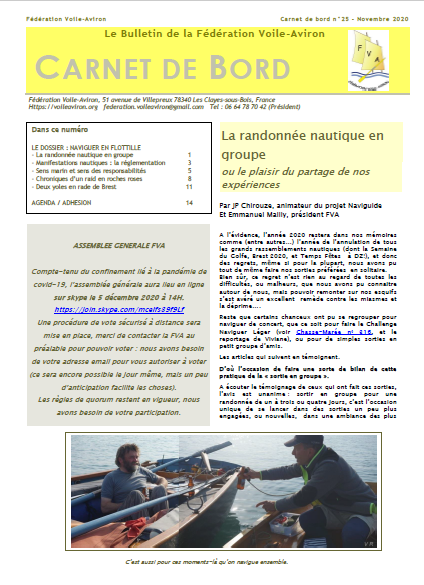 Lire la suite à propos de l’article Le « carnet de Bord » n°25, bulletin de la FVA, est paru (Novembre 2020)